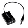 StarTech.com Adaptador Divisor Splitter de Auriculares Mini-Jack 3,5mm 3 pines Estéreo Macho a 2x Hembra