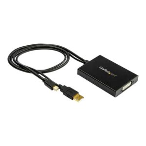 StarTech.com Adaptador Mini DisplayPort a DVI de Enlace Doble - Alimentado por USB - Negro