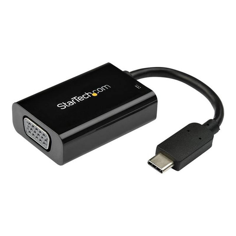 StarTech.com Adaptador USB C a VGA con Entrega de Alimentación - Convertidor de Vídeo de USB tipo C a Monitor VGA de 1080p con Carga - PD de 60W - Compatible con Thunderbolt 3 - Negro StarTech.com Adaptador USB C a VGA con Entrega de Alimentación - Convertidor de Vídeo de USB tipo C a Monitor VGA de 1080p con Carga - PD de 60W - Compatible con Thunderbolt 3 - Negro