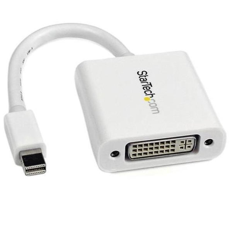 StarTech.com Adaptador Vídeo Mini DisplayPort Mini DP a DVI-I - Conversor Pasivo - 1920x1200 - Blanco