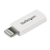 StarTech.com Adaptador de Conector Apple Lightning de 8 pines a Micro USB para iPhone / iPod / iPad - Blanco StarTech.com Adaptador de Conector Apple Lightning de 8 pines a Micro USB para iPhone / iPod / iPad - Blanco