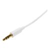 StarTech.com Cable 1m 1 metro Slim Delgado de Audio Estéreo Mini Jack Plug 3,5mm - Blanco - Macho a Macho StarTech.com Cable 1m 1 metro Slim Delgado de Audio Estéreo Mini Jack Plug 3,5mm - Blanco - Macho a Macho