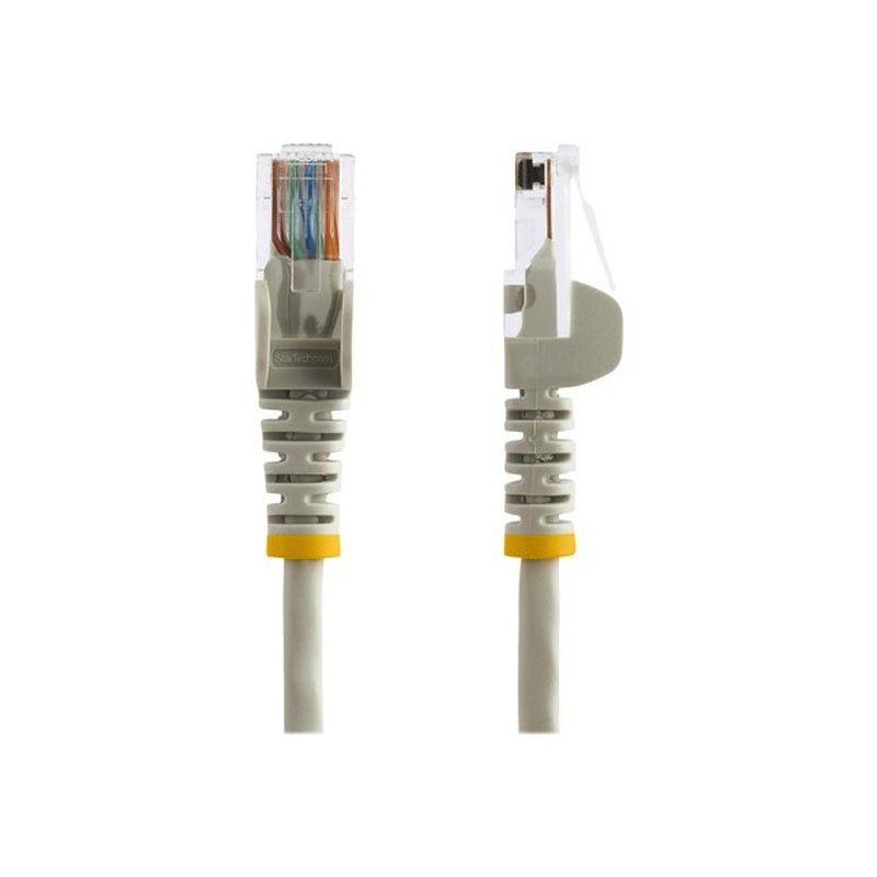 StarTech.com Cable de 3m Gris de Red Fast Ethernet Cat5e RJ45 sin Enganche - Cable Patch Snagless