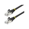 StarTech.com Cable de 3m de Red Ethernet CAT6a - Negro - Low Smoke Zero Halogen (LSZH) - 10GbE - 500MHz - PoE++ de 100W - Snagless sin Pestillo - RJ-45 - Cable de Red S/FTP