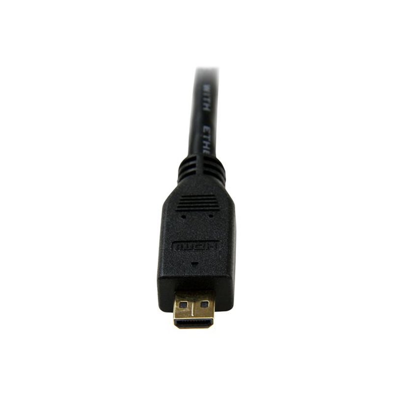 StarTech.com Cable de 50cm Micro HDMI a HDMI con Ethernet - Vídeo de 4K a 30Hz - Cable Adaptador Conversor Micro HDMI Tipo D de alta velocidad a HDMI 1.4 - HDMI UHD - Macho a Macho - Imagen 2