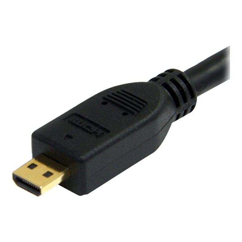 StarTech.com Cable de 50cm Micro HDMI a HDMI con Ethernet - Vídeo de 4K a 30Hz - Cable Adaptador Conversor Micro HDMI Tipo D de alta velocidad a HDMI 1.4 - HDMI UHD - Macho a Macho - Imagen 4
