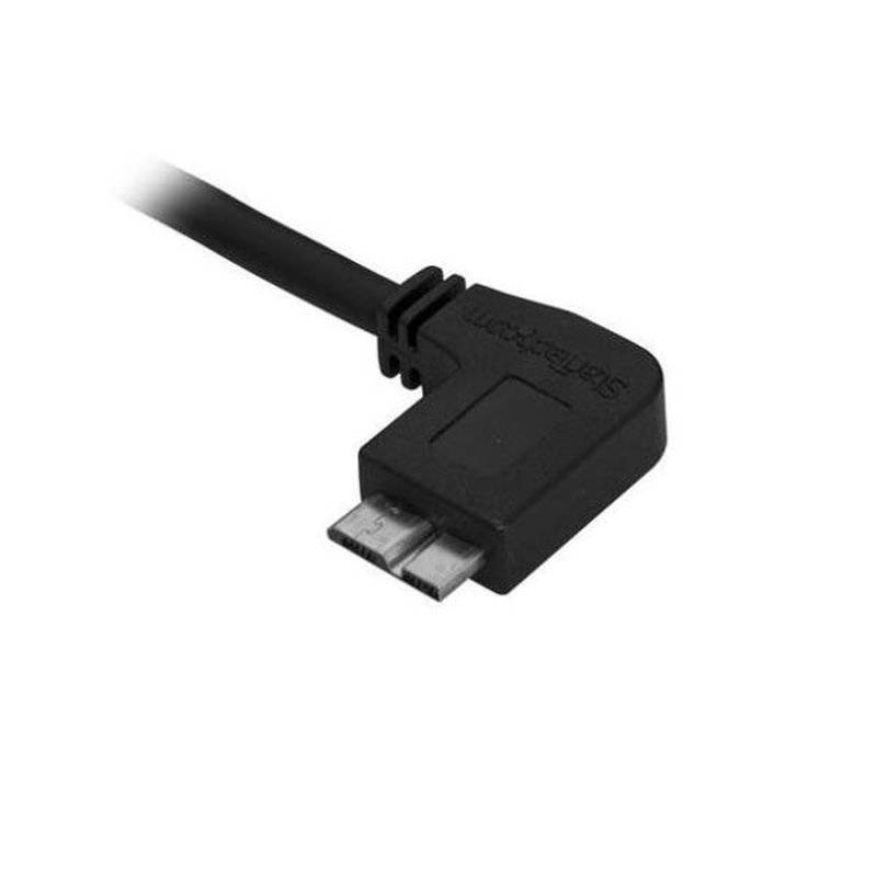 StarTech.com Cable delgado de 1m Micro USB 3.0 acodado a la derecha a USB A