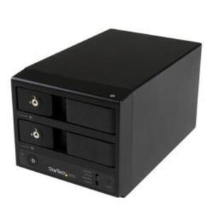 StarTech.com Caja USB 3.0 con UASP y eSATA de Discos Duros con 2 Bahías SATA III Hot-Swap de 3,5 Pulgadas sin Bandeja