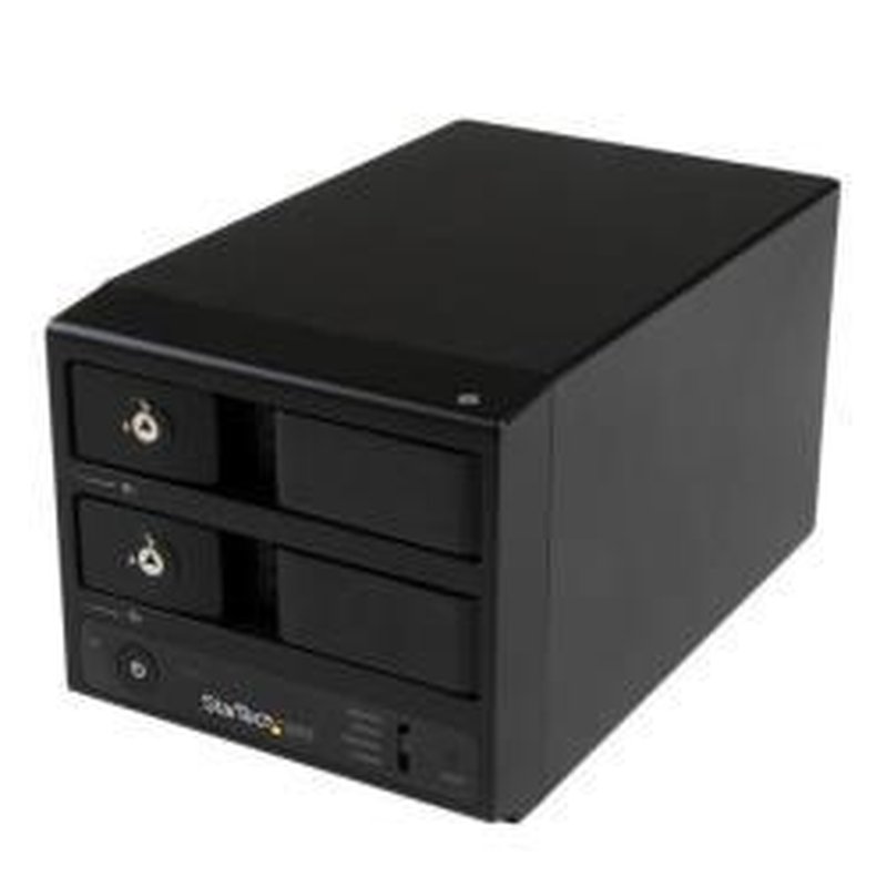 StarTech.com Caja USB 3.0 con UASP y eSATA de Discos Duros con 2 Bahías SATA III Hot-Swap de 3,5 Pulgadas sin Bandeja