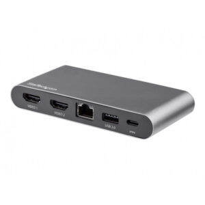 StarTech.com Docking Station USB C para 2 Monitores HDMI 4K - Entrega de Potencia de 100W Passthrough - GbE, Concentrador de 2 Puertos USB-A - Dock USB Tipo-C para Ordenador Portátil con Cable de 1m