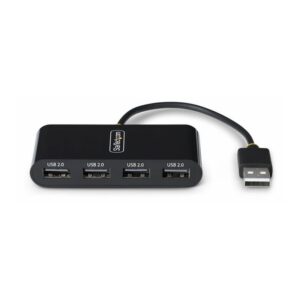 StarTech.com Hub USB 2.0 de 4 Puertos - Ladrón USB Alimentado por el Bus - 480Mbps - Hub Portátil Externo USB - Multiplicador Portátil USB - Protección de Sobrecorriente