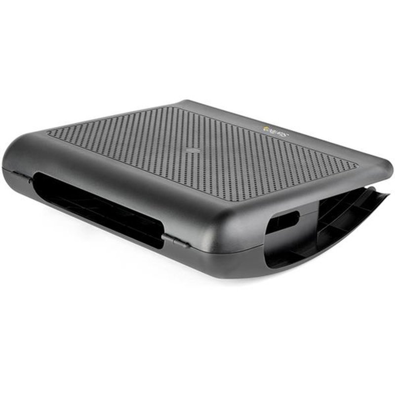 StarTech.com Reposapiés Ergonómico Basculante con Gestión de Cableado y Almacenamiento - Soporte de Piés para Debajo del Escritorio - Descansapiés Negro para Estación de Trabajo de Oficina - Antideslizante - Imagen 2