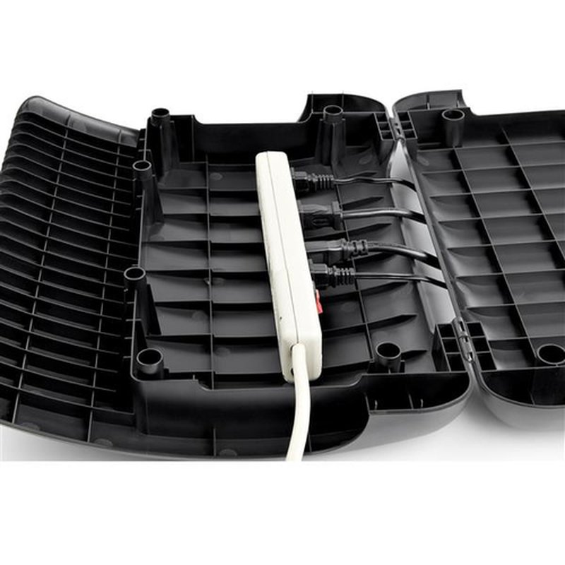 StarTech.com Reposapiés Ergonómico Basculante con Gestión de Cableado y Almacenamiento - Soporte de Piés para Debajo del Escritorio - Descansapiés Negro para Estación de Trabajo de Oficina - Antideslizante - Imagen 6