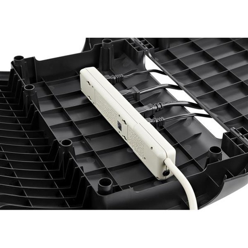 StarTech.com Reposapiés Ergonómico Basculante con Gestión de Cableado y Almacenamiento - Soporte de Piés para Debajo del Escritorio - Descansapiés Negro para Estación de Trabajo de Oficina - Antideslizante - Imagen 7