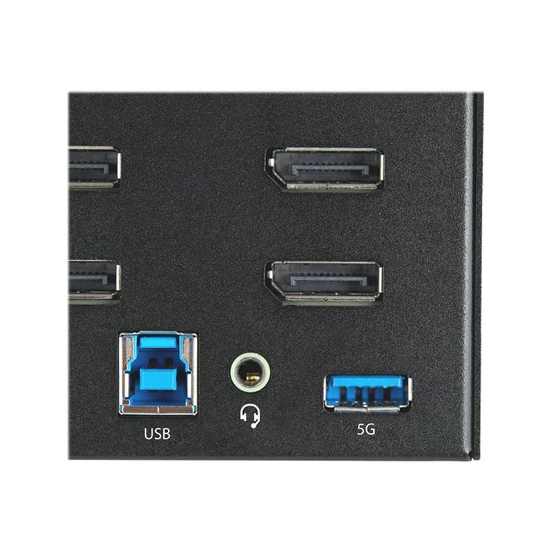 StarTech.com Switch Conmutador KVM de 2 Puertos DisplayPort 1.2 para 4 Monitores - DP HDR UHD 4K de 60Hz - Hub Ladrón de 2 Puertos USB 3.0 (5Gbps) - 4 Puertos USB 2.0 HID - Audio - Hotkeys - Imagen 6