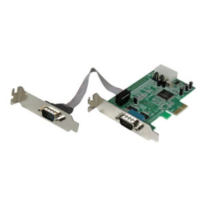 StarTech.com Tarjeta Adaptadora PCI Express de 2 Puertos Serie de Perfil Bajo RS232 UART 16550 Serial