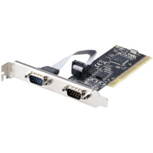 StarTech.com Tarjeta Adaptadora PCI de 2 Puertos Serie RS232 - Tarjeta de Expansión PCI Controladora Serial con 2 Puertos Seriales DB9 - de Tamaño Estándar y de Perfil Bajo - para Windows o Linux