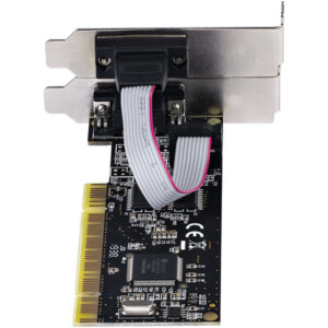 StarTech.com Tarjeta Adaptadora PCI de 2 Puertos Serie RS232 - Tarjeta de Expansión PCI Controladora Serial con 2 Puertos Seriales DB9 - de Tamaño Estándar y de Perfil Bajo - para Windows o Linux