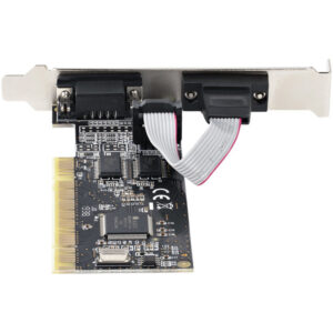 StarTech.com Tarjeta Adaptadora PCI de 2 Puertos Serie RS232 - Tarjeta de Expansión PCI Controladora Serial con 2 Puertos Seriales DB9 - de Tamaño Estándar y de Perfil Bajo - para Windows o Linux