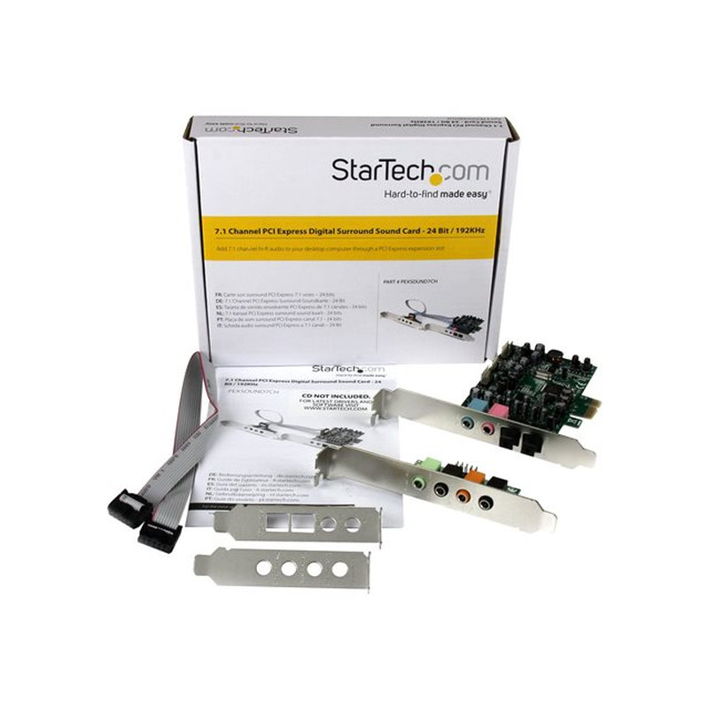 StarTech.com Tarjeta de sonido PCI Express con sonido envolvente de 7.1 canales 24bit 192 kHz - Imagen 4