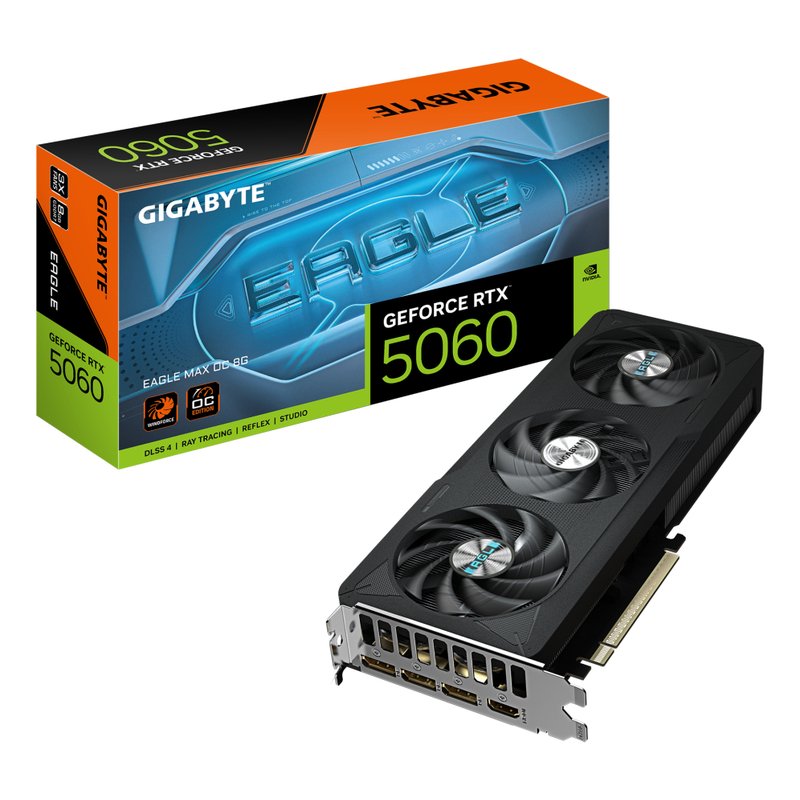 TARJETA GRAFICA GIGABYTE RTX 5060 EAGLE MAX OC 8GB GDDR7