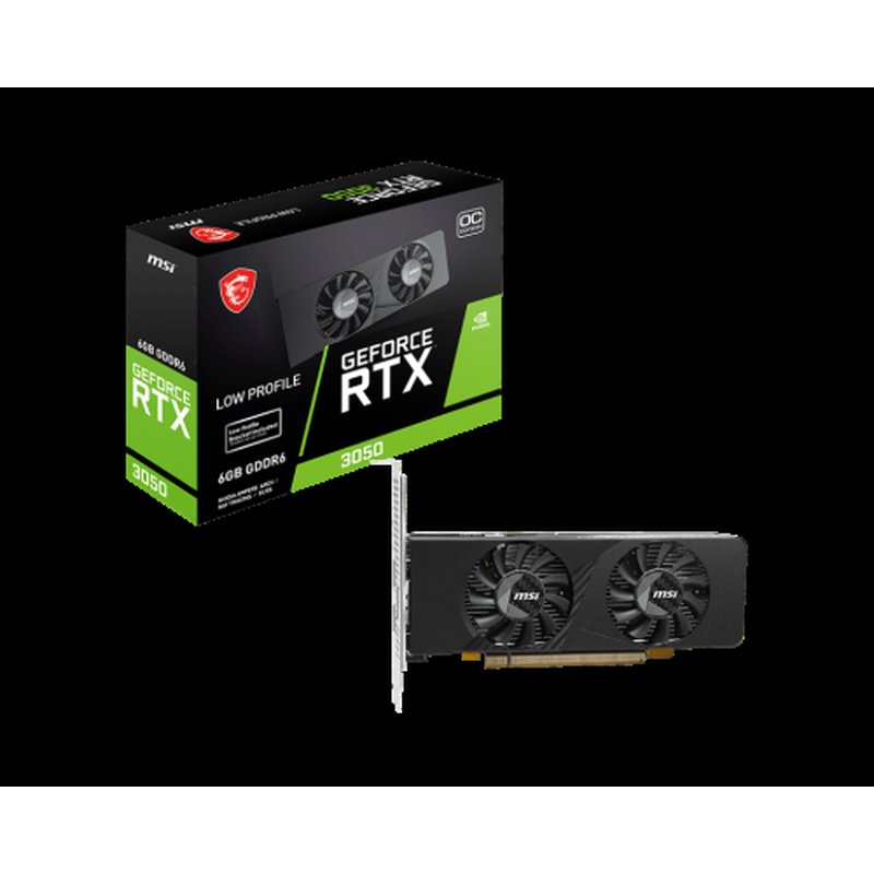 MSI GEFORCE RTX 3050 LP E 6G OC tarjeta gráfica NVIDIA 6 GB GDDR6 MSI GEFORCE RTX 3050 LP E 6G OC tarjeta gráfica NVIDIA 6 GB GDDR6