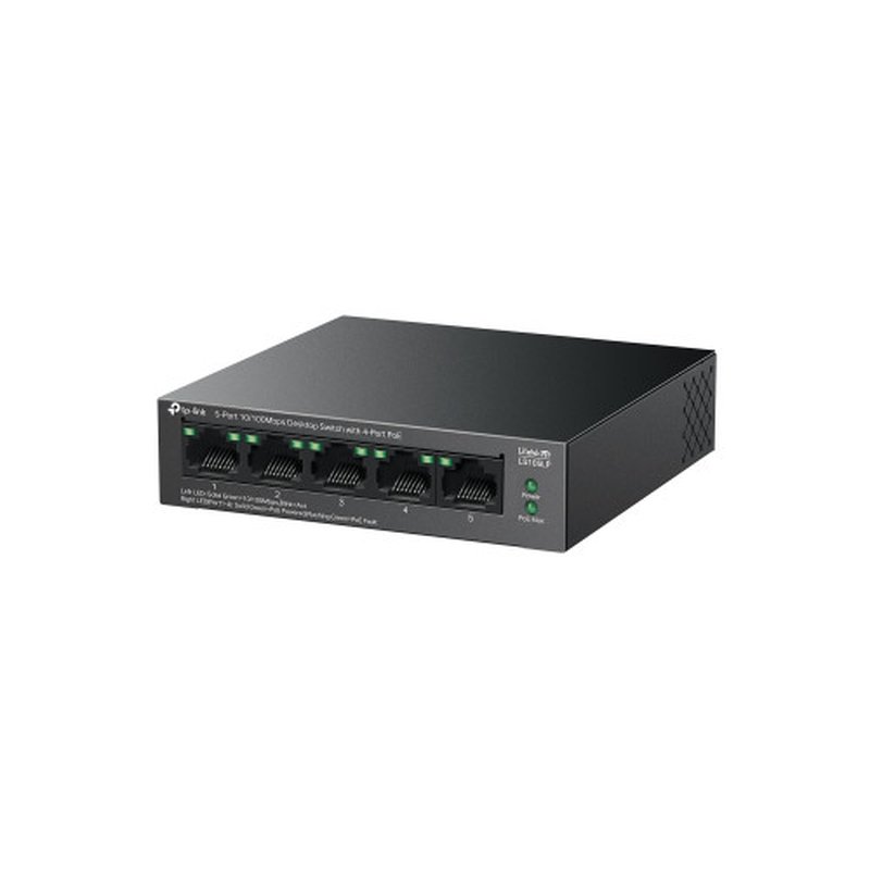 TP-Link LiteWave LS105P No administrado Fast Ethernet (10/100) Energía sobre Ethernet (PoE) Negro TP-Link LiteWave LS105P No administrado Fast Ethernet (10/100) Energía sobre Ethernet (PoE) Negro - Imagen 3