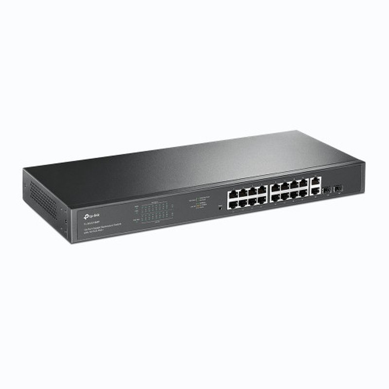 TP-Link TL-SG1218MP switch No administrado Gigabit Ethernet (10/100/1000) Energía sobre Ethernet (PoE) 1U Negro - Imagen 2