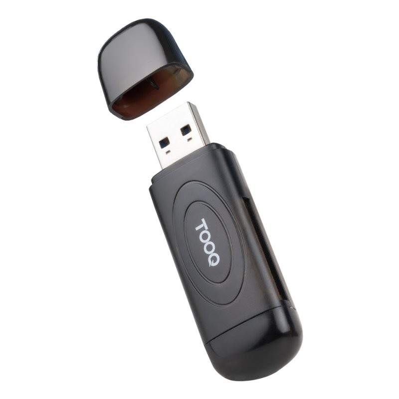 TooQ Lector de Tarjetas USB 3.0, 2 en 1, SD/TF, Negro TooQ Lector de Tarjetas USB 3.0, 2 en 1, SD/TF, Negro