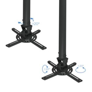 TooQ SOPORTE UNIVERSAL DE TECHO GIRATORIO 360º E INCLINABLE PARA PROYECTOR NEGRO