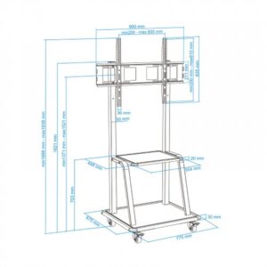 TooQ Soporte de suelo para pantallas (monitor / plasma / LCD / LED) 37" - 100"