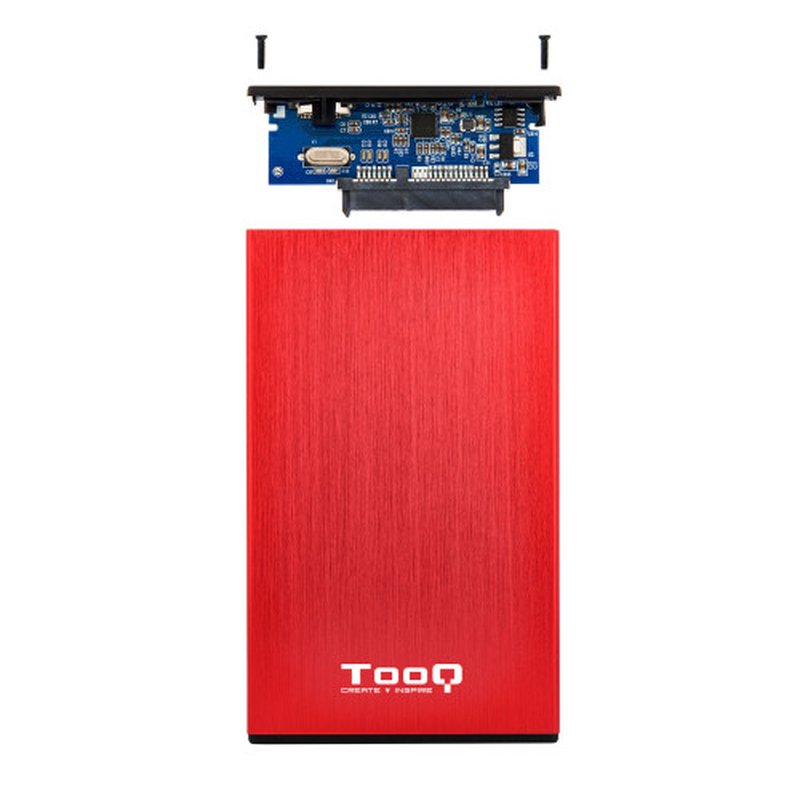 TooQ TQE-2527R caja para disco duro externo Caja de disco duro (HDD) Negro, Rojo 2.5" - Imagen 5