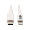 Tripp Lite M102-003-WH Cable de Sincronización y Carga USB C a Lightning, Certificado MFi - USB 2.0, M/M, Blanco, 0.91 m [3 pies]