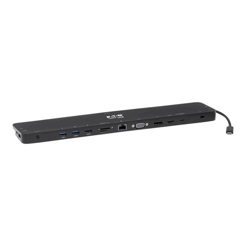 Tripp Lite U442-DOCK7D-B Estación de Conexión USB C, Pantalla Triple - 4K HDMI y DP, VGA, USB 3.2 Gen 1, Hub USB A y USB C, GbE, Carga PD de 100W, Negro - Imagen 5