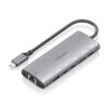 AISENS USB-C Dock 6 en 1, USB-C a 1xHDMI, 1xRJ45, 1xUSB-A 10G, 2xUSB-C 10G, 1xUSB-C PD, Gris, 20cm