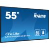 iiyama PROLITE Pizarra de caballete digital 139,7 cm (55") LED Wifi 500 cd / m² 4K Ultra HD Negro Procesador incorporado Android 11 24/7 iiyama PROLITE Pizarra de caballete digital 139,7 cm (55") LED Wifi 500 cd / m² 4K Ultra HD Negro Procesador incorporado Android 11 24/7