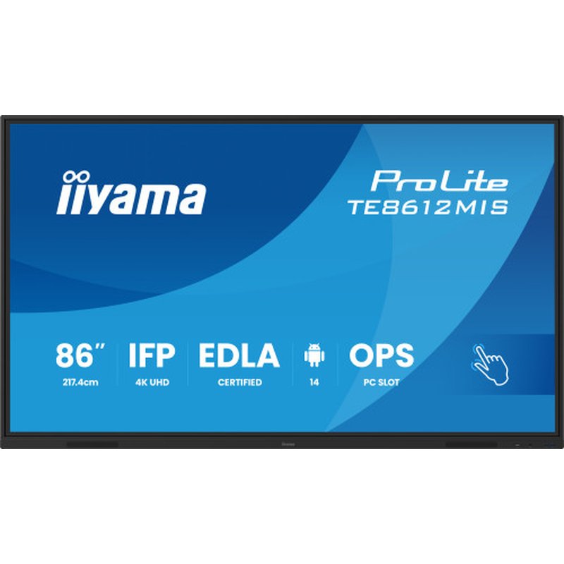 iiyama TE8612MIS-B4AG pantalla de señalización Pantalla plana para señalización digital 165,1 cm (65") LCD Wifi 400 cd / m² 4K Ultra HD Negro Pantalla táctil Procesador incorporado Android 11 24/7 iiyama TE8612MIS-B4AG pantalla de señalización Pantalla plana para señalización digital 165,1 cm (65") LCD Wifi 400 cd / m² 4K Ultra HD Negro Pantalla táctil Procesador incorporado Android 11 24/7 - Imagen 2