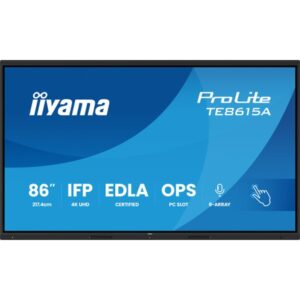 Alternative view of iiyama TE8615A-B1AG pantalla de señalización Panel plano interactivo 2,18 m (86") Wifi 550 cd / m² 4K Ultra HD Negro Pantalla táctil Procesador incorporado Android
