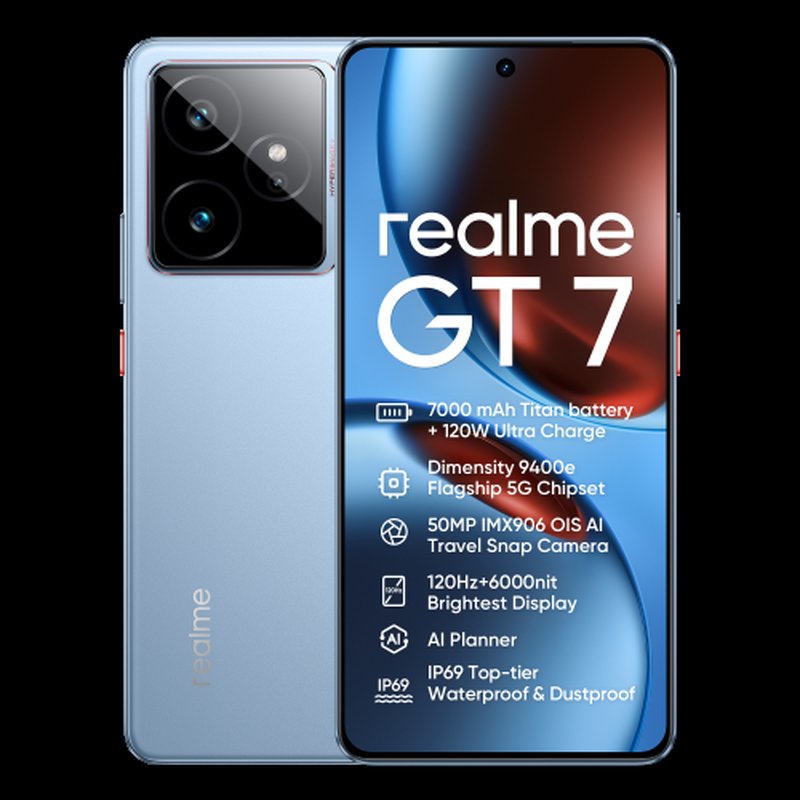 realme GT 7 17,2 cm (6.78") SIM doble Android 15 5G USB Tipo C 12 GB 512 GB 7000 mAh Azul realme GT 7 17,2 cm (6.78") SIM doble Android 15 5G USB Tipo C 12 GB 512 GB 7000 mAh Azul - Imagen 9