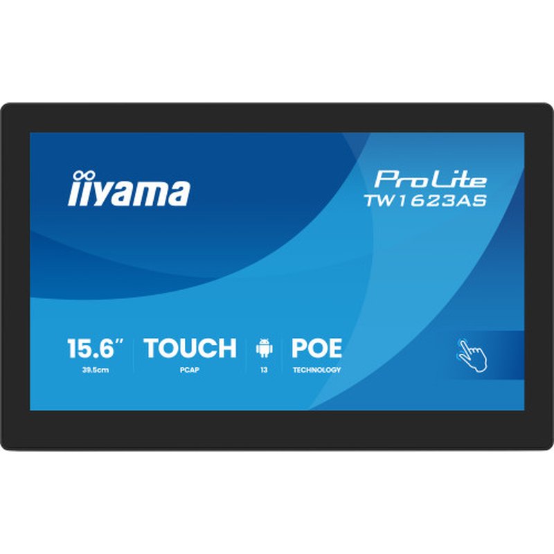 iiyama TW1623AS-B3P pantalla de señalización Panel plano interactivo 39,6 cm (15.6") LED Wifi 450 cd / m² Full HD Negro Pantalla táctil Procesador incorporado Android 24/7 iiyama TW1623AS-B3P pantalla de señalización Panel plano interactivo 39,6 cm (15.6") LED Wifi 450 cd / m² Full HD Negro Pantalla táctil Procesador incorporado Android 24/7 - Imagen 2