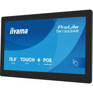 iiyama TW1623AS-B3P pantalla de señalización Panel plano interactivo 39,6 cm (15.6") LED Wifi 450 cd / m² Full HD Negro Pantalla táctil Procesador incorporado Android 24/7 iiyama TW1623AS-B3P pantalla de señalización Panel plano interactivo 39,6 cm (15.6") LED Wifi 450 cd / m² Full HD Negro Pantalla táctil Procesador incorporado Android 24/7