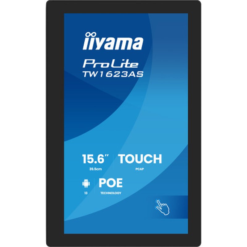 iiyama TW1623AS-B3P pantalla de señalización Panel plano interactivo 39,6 cm (15.6") LED Wifi 450 cd / m² Full HD Negro Pantalla táctil Procesador incorporado Android 24/7 iiyama TW1623AS-B3P pantalla de señalización Panel plano interactivo 39,6 cm (15.6") LED Wifi 450 cd / m² Full HD Negro Pantalla táctil Procesador incorporado Android 24/7 - Imagen 4