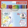 STABILO Pen 68 brush rotulador Multicolor 24 pieza(s)