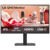 LG 27BA65QB pantalla para PC 68,6 cm (27") 2560 x 1440 Pixeles Wide Quad HD LED Negro