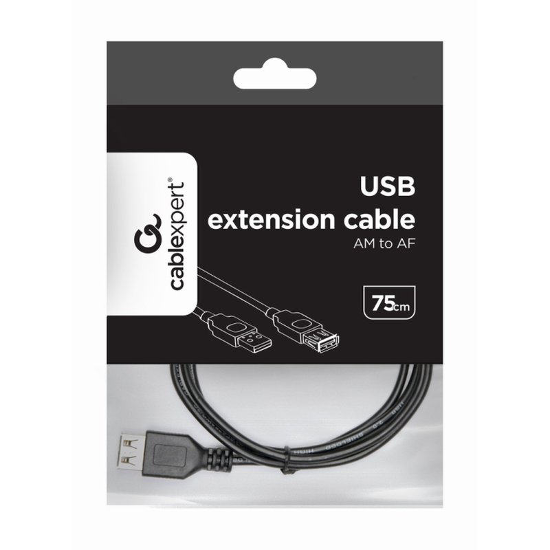 CABLE USB GEMBIRD DE EXTENSION MACHO-HEMBRA 0.75M CABLE USB GEMBIRD DE EXTENSION MACHO-HEMBRA 0.75M