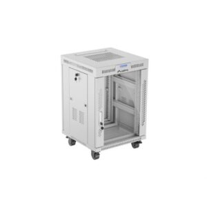 ARMARIO LANBERG RACK 19" 15U 600X600 FLAT PACK GRIS PUERTA DE CRISTAL CON LCD