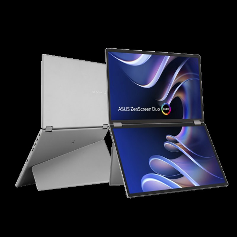 ASUS ZenScreen Duo OLED MQ149CD pantalla para PC 35,6 cm (14") 1920 x 1200 Pixeles WUXGA Plata - Imagen 2