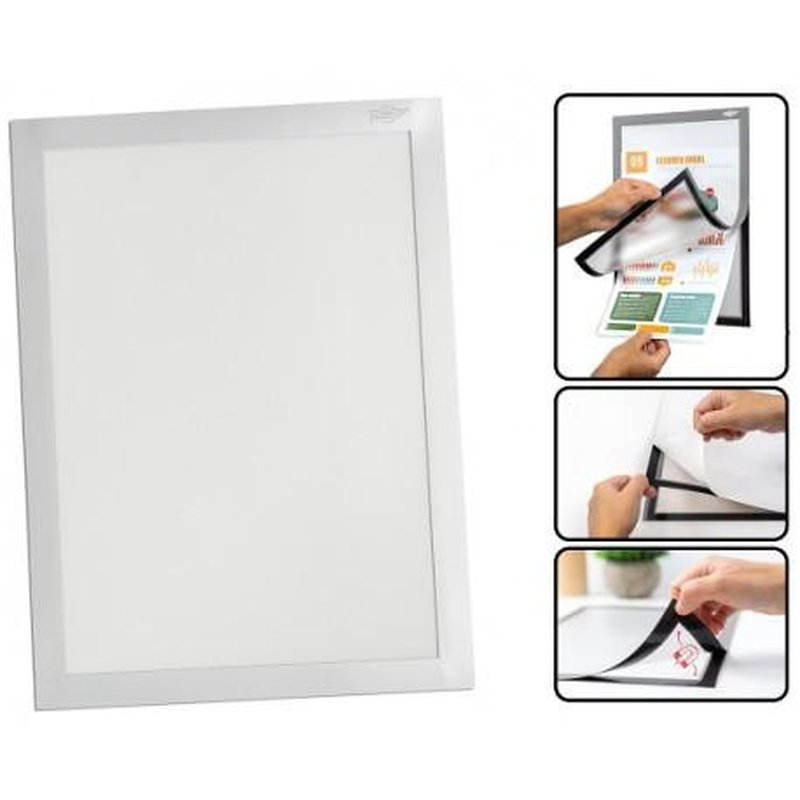 BOLSA 2 MARCOS MAGNÉTICOS ADHESIVOS A4 GRIS FAIBO 40601 BOLSA 2 MARCOS MAGNÉTICOS ADHESIVOS A4 GRIS FAIBO 40601