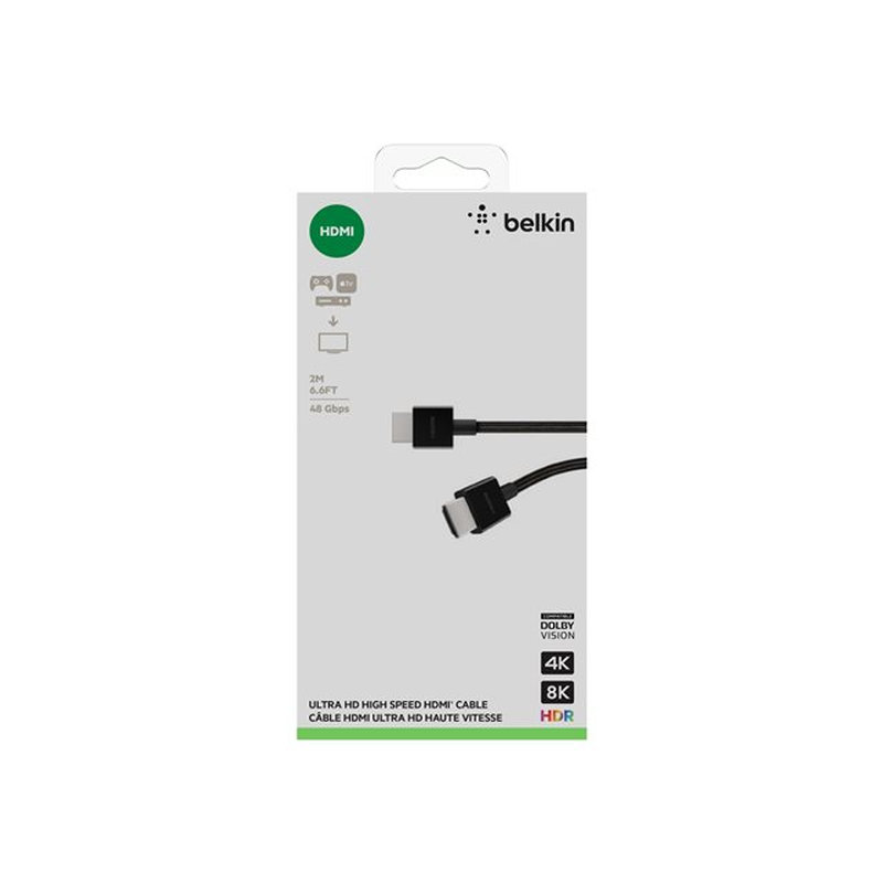 Belkin - Ultra High Speed - cable HDMI - HDMI macho a HDMI macho - 2 m - negro Belkin - Ultra High Speed - cable HDMI - HDMI macho a HDMI macho - 2 m - negro - Imagen 5