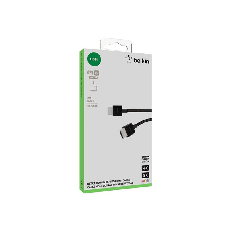 Belkin - Ultra High Speed - cable HDMI - HDMI macho a HDMI macho - 2 m - negro Belkin - Ultra High Speed - cable HDMI - HDMI macho a HDMI macho - 2 m - negro - Imagen 6